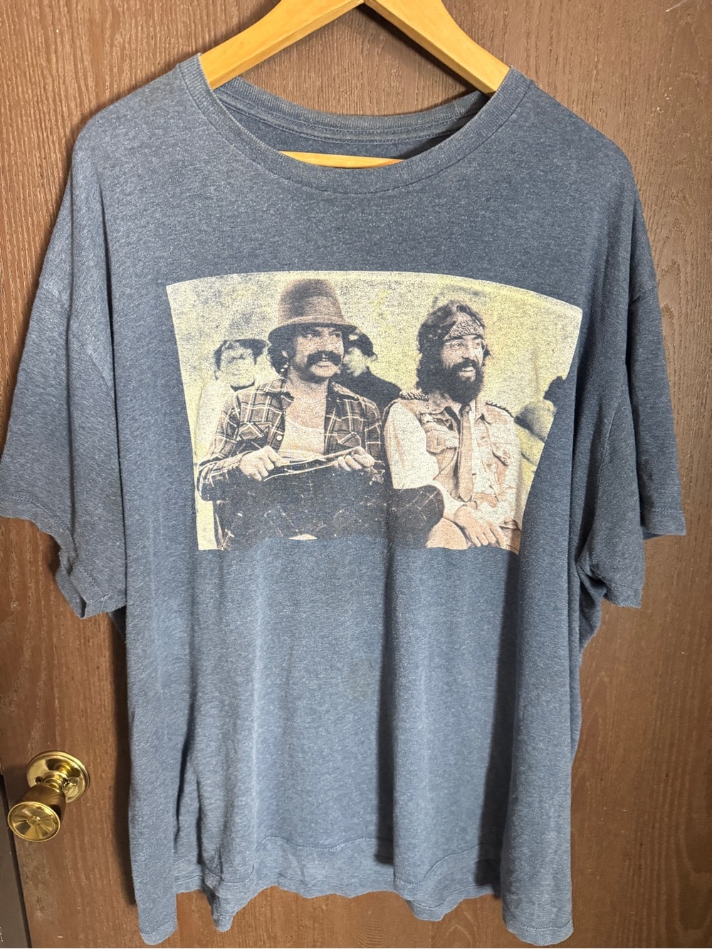 Vintage-Style Cheech & Chong Blue Graphic Tee